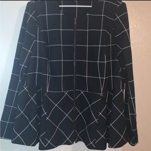 Lane Bryant window pane blazer